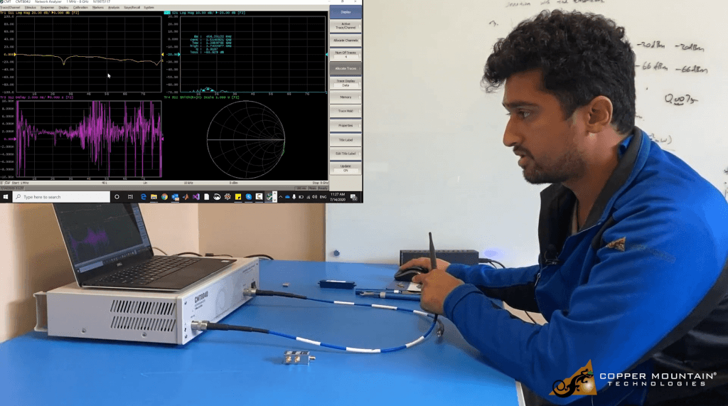 Measure antenna with university kit vna